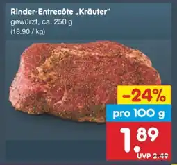 Netto Marken-Discount Rinder-Entrecôte „Kräuter“ Angebot