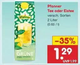 Netto Marken-Discount Pfanner Tee oder Eistee Angebot