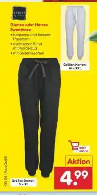 Netto Marken-Discount Damen oder Herren Sweathose Angebot