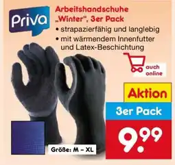 Netto Marken-Discount Arbeitshandschuhe „Winter“, 3er Pack Angebot