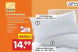 Netto Marken-Discount 3in1 Kopfkissen Angebot