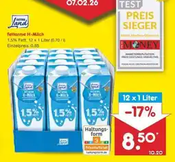 Netto Marken-Discount Fettarme H-Milch Angebot