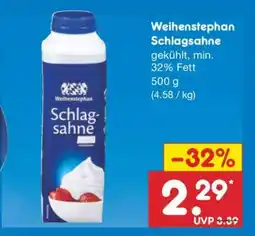 Netto Marken-Discount Weihenstephan Schlagsahne Angebot