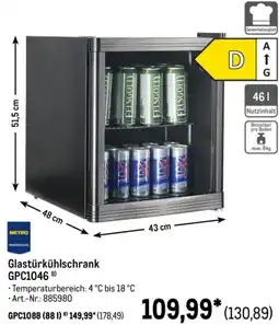METRO METRO PROFESSIONAL Glastürkühlschrank GPC1046 Angebot