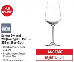 METRO Schott Zwiesel Weißweinglas TASTE - 356 ml (6er-Set) Angebot