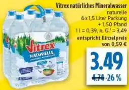 diska Vitrex natürliches Mineralwasser Angebot