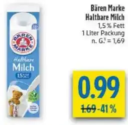 diska Bären Marke Haltbare Milch Angebot