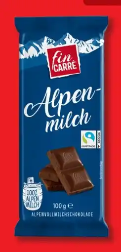 Lidl Fin Carre Tafelschokolade Alpenmilch Angebot
