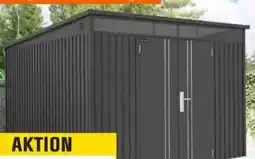 OBI Premium Metall-Gerätehaus Pultdach Firstline Angebot