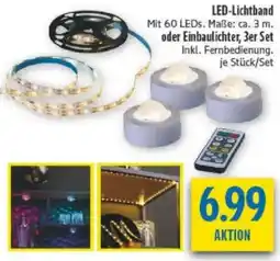 diska LED-Lichtband oder Einbaulichter, 3er Set Angebot