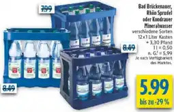 diska Bad Brückenauer, Rhön Sprudel oder Kondrauer Mineralwasser Angebot