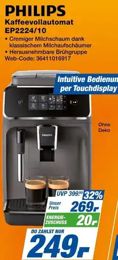 Expert PHILIPS Kaffeevollautomat EP2224/10 Angebot