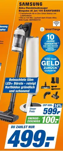 Expert SAMSUNG Akku-Handstaubsauger Bespoke Al Jet 100 EX80F28EES Angebot