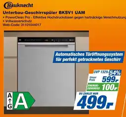Expert Bauknecht Unterbau-Geschirrspüler BKSV1 UAM Angebot