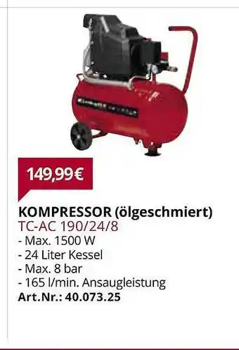 bauSpezi Kompressor (ölgeschmiert) Tc-ac 190-24-8 Angebot