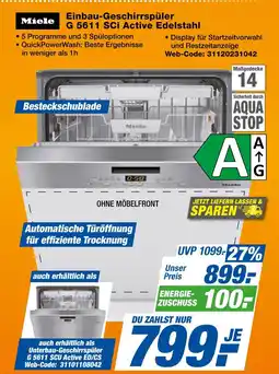 Expert Miele einbau-geschirrspüler g 5611 sci active edelstahl Angebot