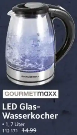 Selgros GOURMETMAXX LED Glas Wasserkocher Angebot