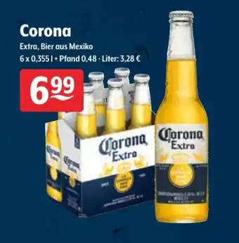 Getränke Hoffmann Corona Extra, Bier aus Mexiko 6 x 0,355 L Angebot