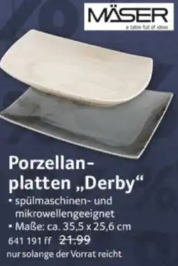 Selgros MÄSER Porzellanplatten ,,Derby" Angebot