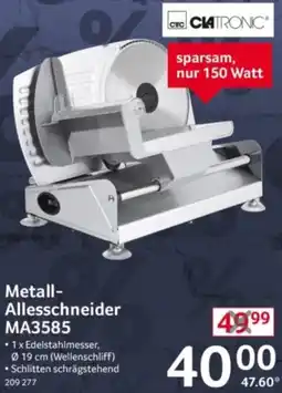 Selgros CLATRONIC Metall Allesschneider MA3585 Angebot