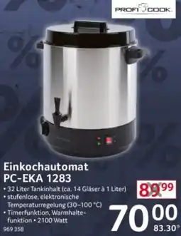 Selgros PROFI COOK Einkochautomat PC-EKA 1283 Angebot
