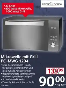 Selgros PROFI COOK Mikrowelle mit Grill PC-MWG 1204 Angebot