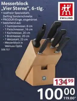 Selgros ZWILLING Messerblock ,,Vier Sterne", 6-tlg. Angebot