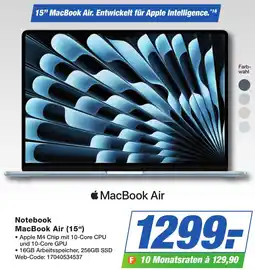 K+B Expert Apple Notebook MacBook Air (15") Angebot