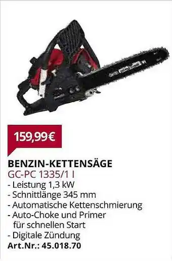 bauSpezi Benzin-kettensäge Gc-pc 1335-1 L Angebot