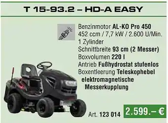 bauSpezi T 15-93.2 - Hd-a Easy Benzinmotor Al-ko Pro 450 Angebot