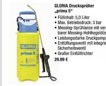 bauSpezi Gloria Drucksprüher „prima 5“ Angebot