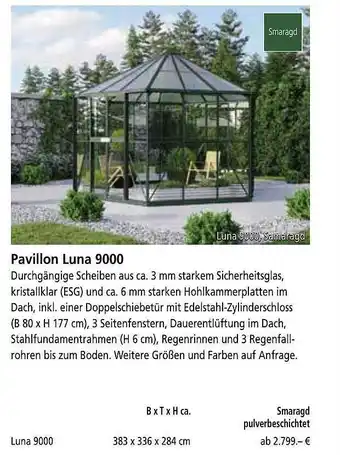 bauSpezi Pavillon Luna 9000 Angebot