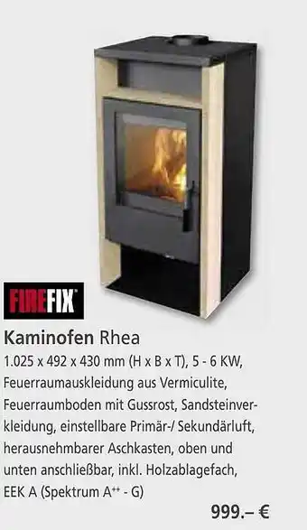 bauSpezi Firefix Kaminofen Rhea Angebot