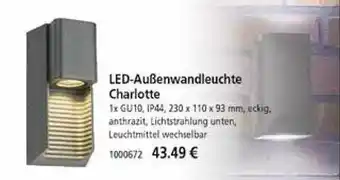 bauSpezi Led-außenwandleuchte Charlotte Angebot