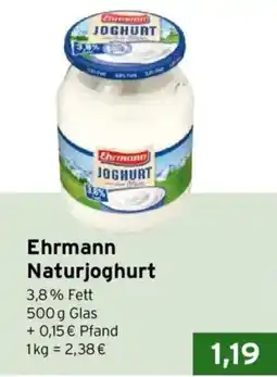 CAP Markt Ehrmann Naturjoghurt Angebot