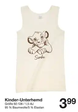 Zeeman Kinder-Unterhemd Angebot