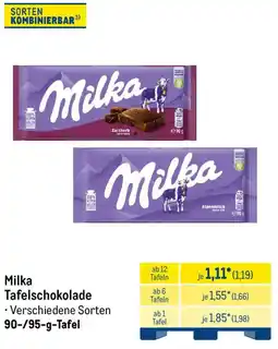 METRO Milka Tafelschokolade • Verschiedene Sorten Angebot