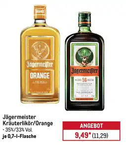 METRO Jägermeister Kräuterlikör/Orange Angebot