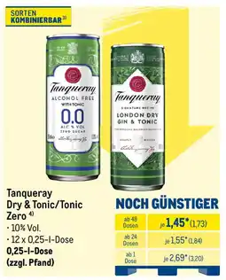 METRO Tanqueray Dry & Tonic/Tonic Zero Angebot