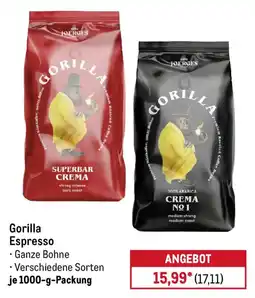 METRO Gorilla Espresso Angebot