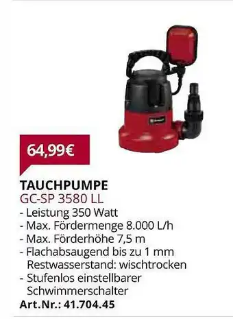 bauSpezi Tauchpumpe Angebot