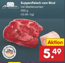Netto Marken-Discount GUT PONHOLZ Suppenfleisch vom Rind Angebot