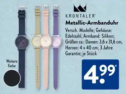 Aldi Süd KRONTALER Metallic-Armbanduhr Angebot