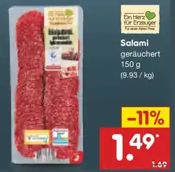 Netto Marken-Discount Salami geräuchert Angebot