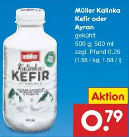 Netto Marken-Discount Müller Kalinka Kefir oder Ayran Angebot