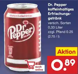 Netto Marken-Discount Dr. Pepper koffeinhaltiges Erfrischungsgetränk Angebot