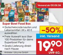 Netto Marken-Discount Super Bowl Food Box Angebot