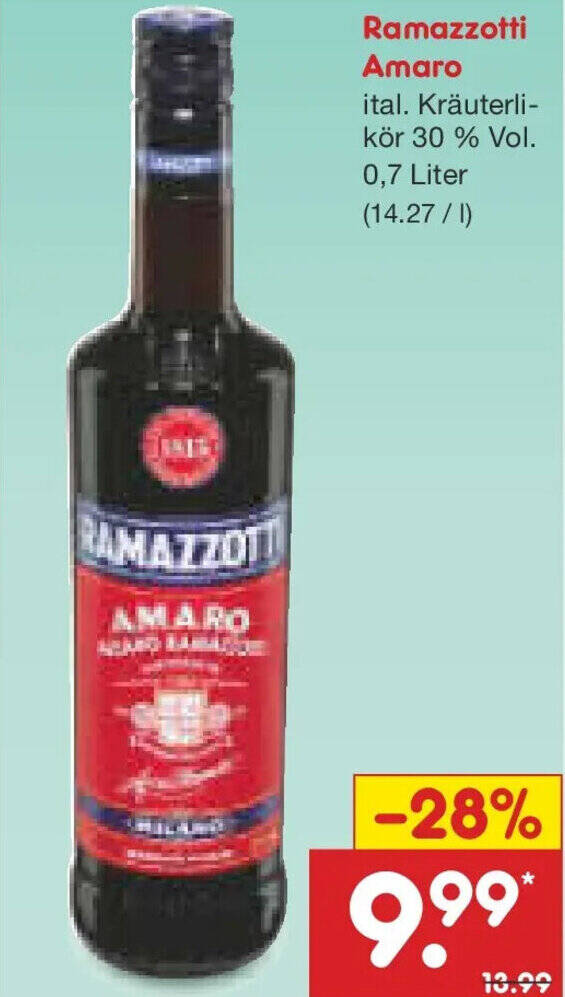 Luxus Ramazzotti Angebot Netto Ebenbild