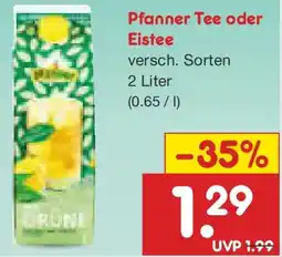 Netto Marken-Discount Pfanner Tee oder Eistee Angebot