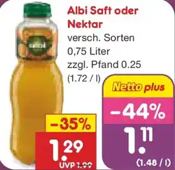 Netto Marken-Discount Albi Saft oder Nektar Angebot